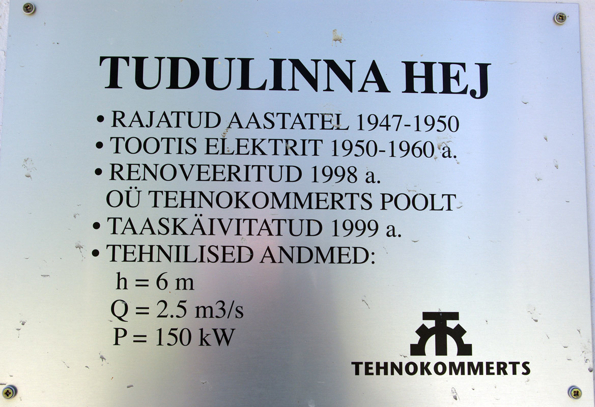 Тудулинна, Tudulinna Hüdroelektrijaam