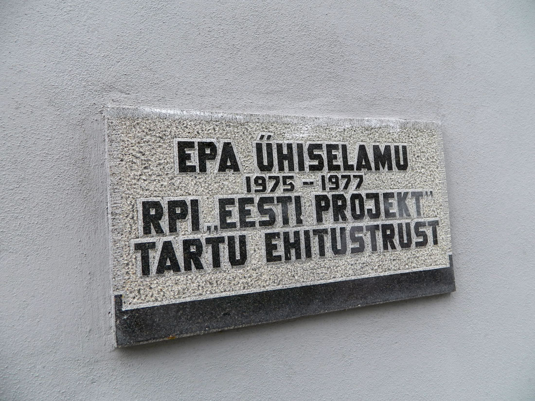 Tartu, Friedrich Reinhold Kreutzwaldi, 52. Tartu — Protective signs