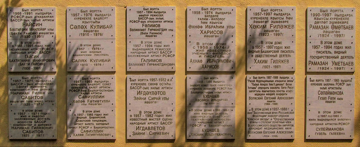 Ufa, Улица Октябрьской Революции, 9 / Улица Цюрупы, 23. Ufa — Memorial plaques