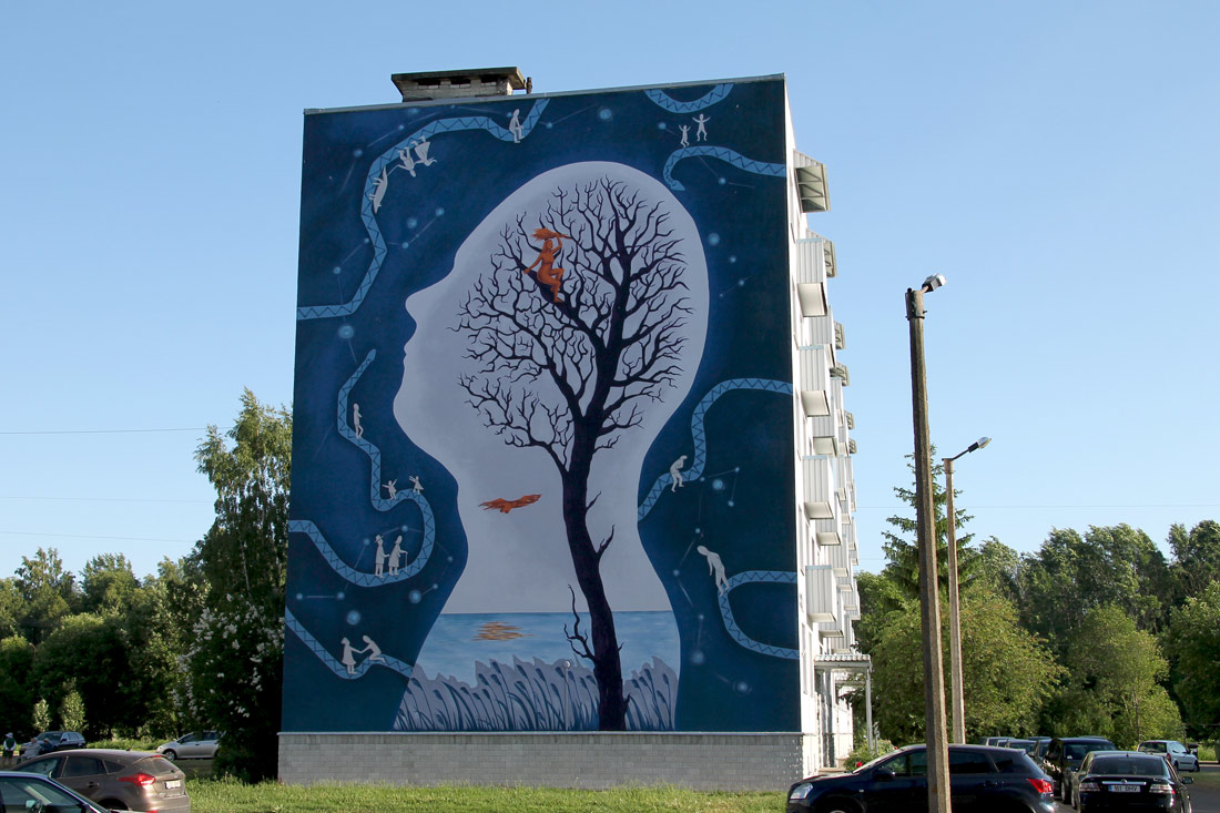 Таллин, Astangu, 64. Монументальное искусство (мозаики, росписи, барельефы, сграфито)