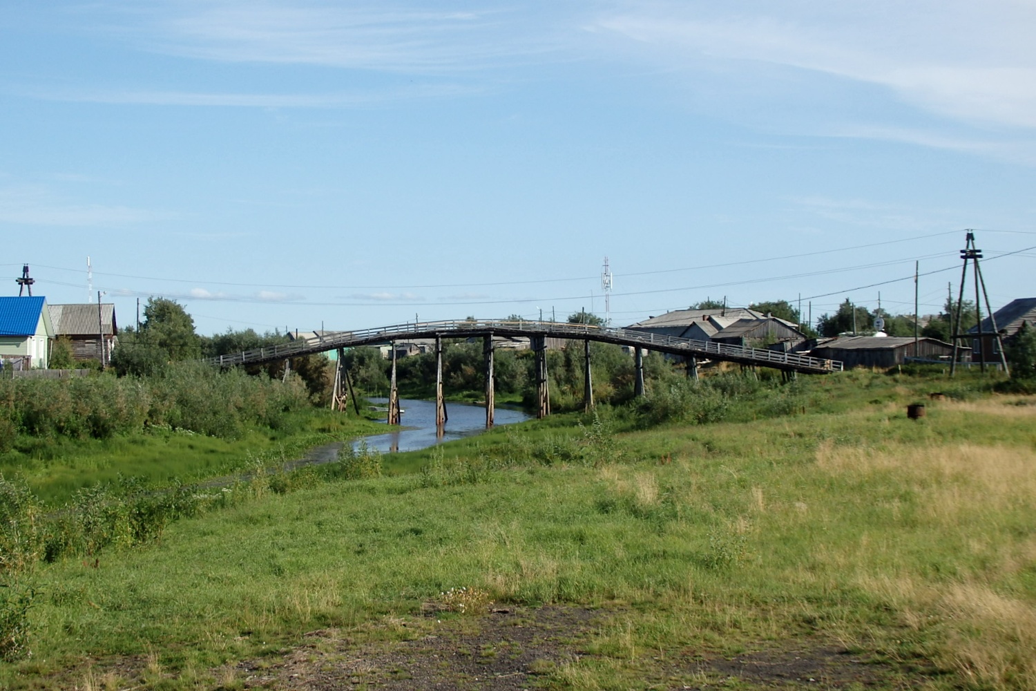 Zapolyarny district, other localities, с. Великовисочное, (мост)