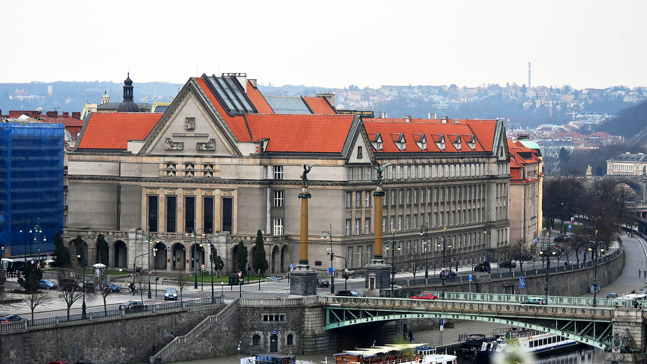 Прага, Náměstí Curieových, 7; Čechův most. Прага — Панорамы